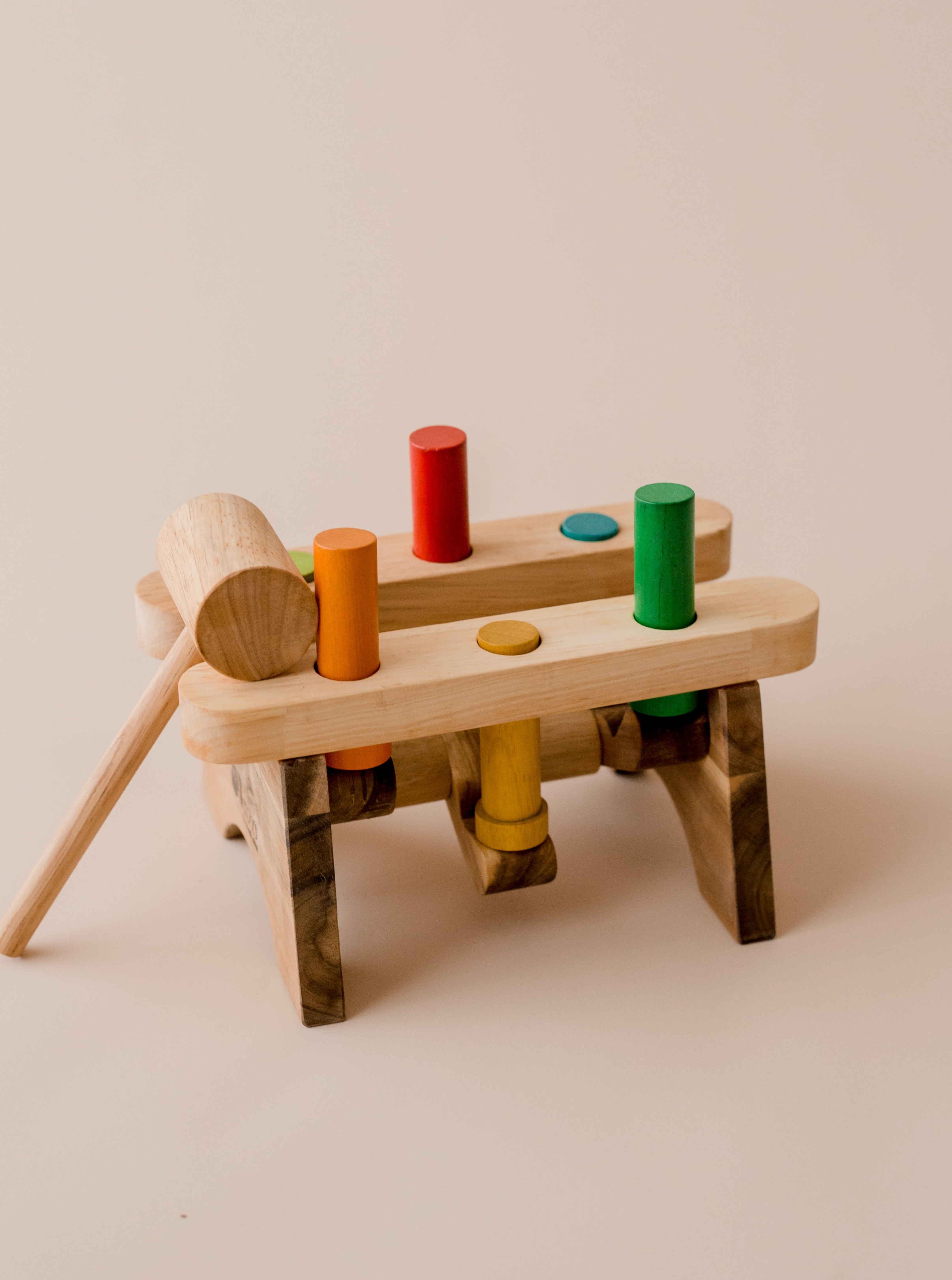 Wooden hammer cheap and peg set