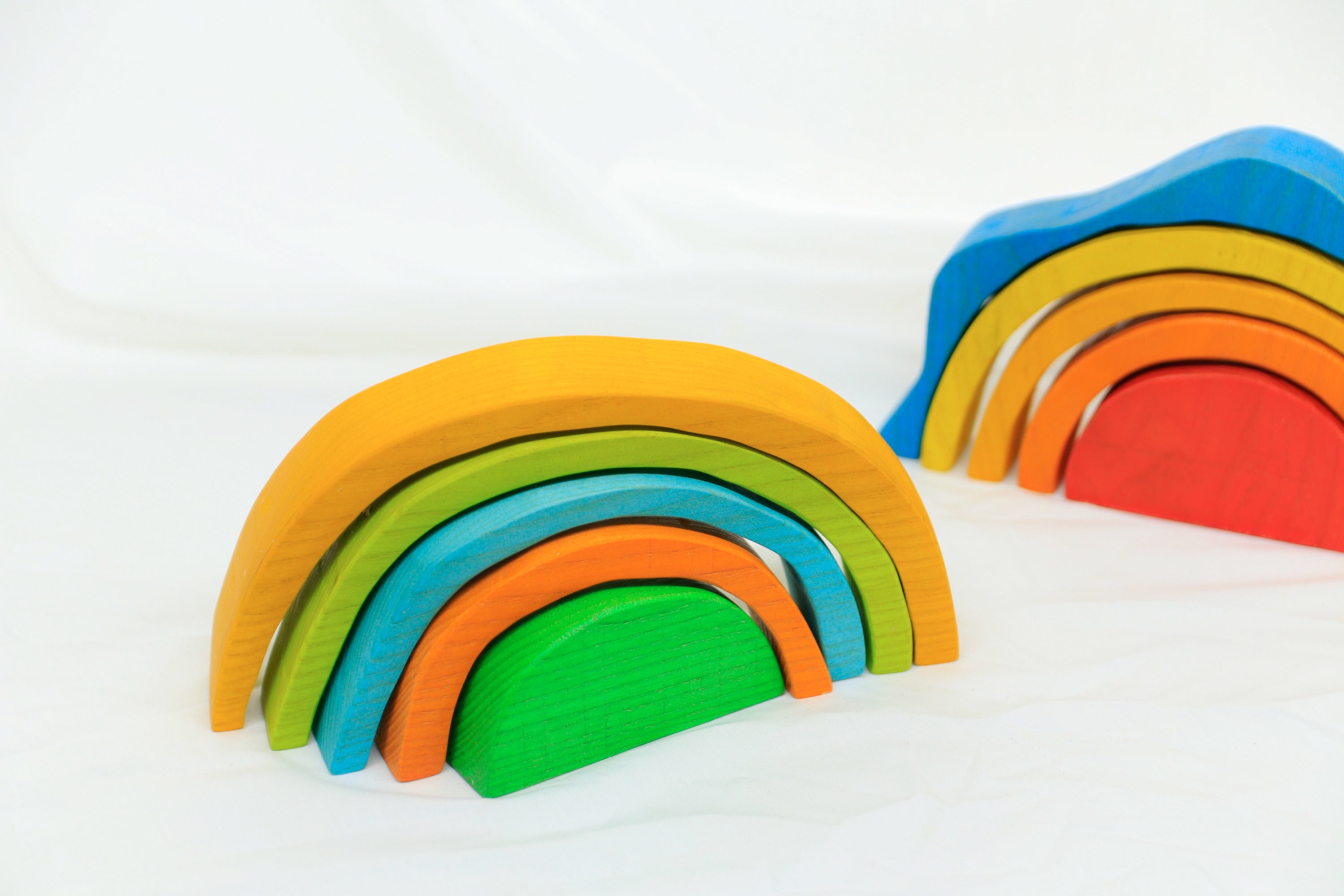 Wooden rainbow kids toy