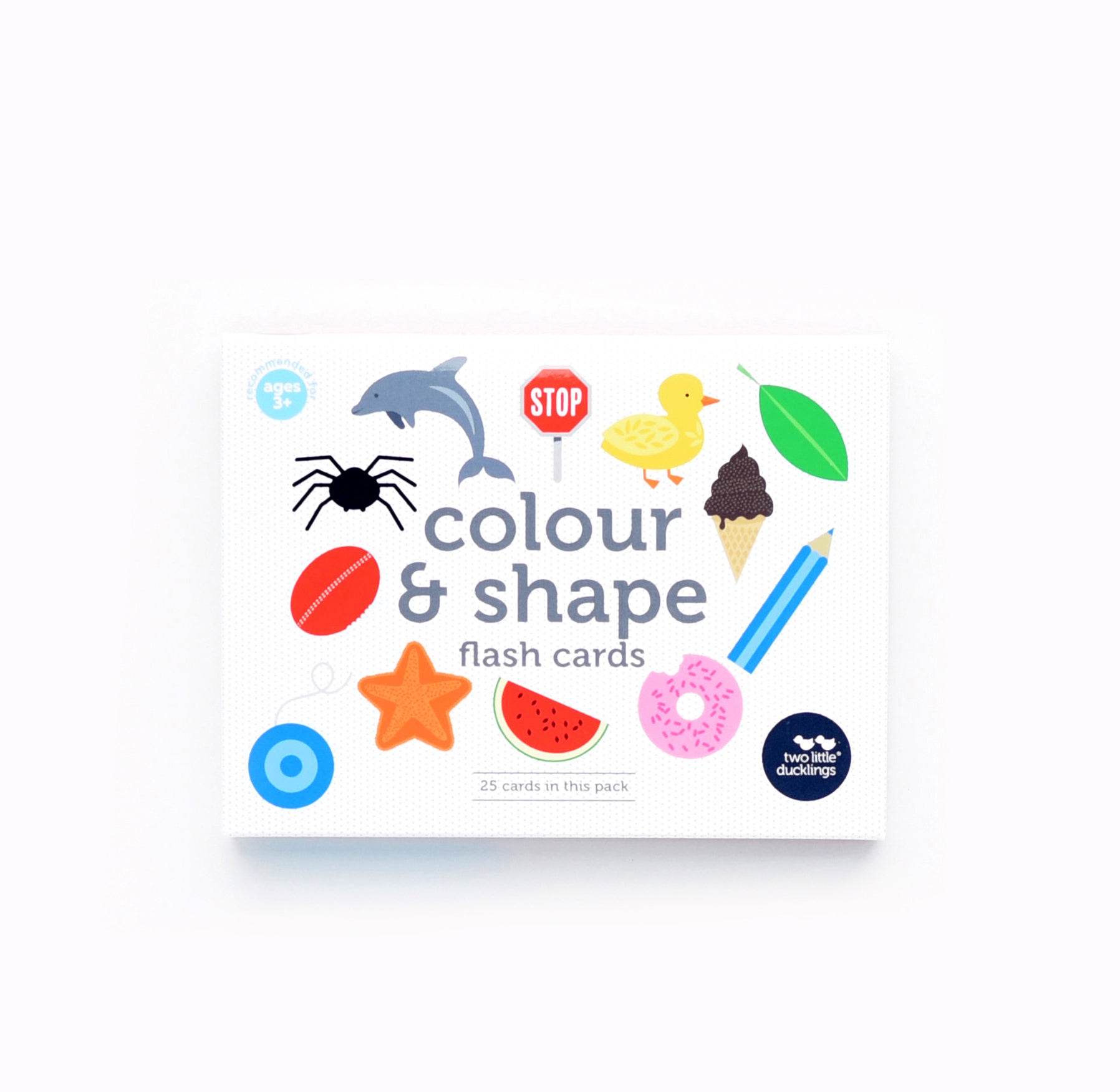 Colour and shape flash cards by Two Little Ducklings