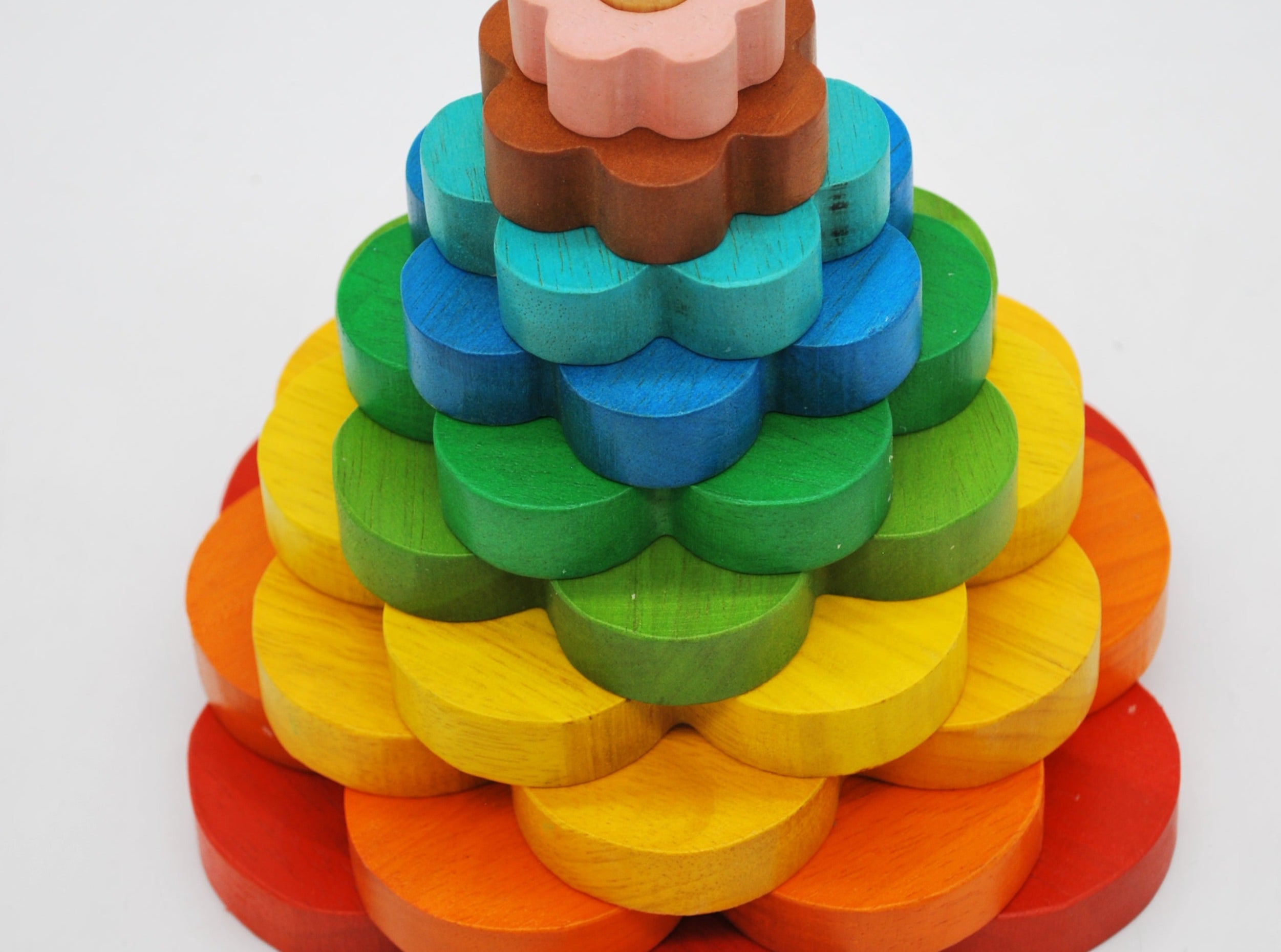 Flower wooden stack toys