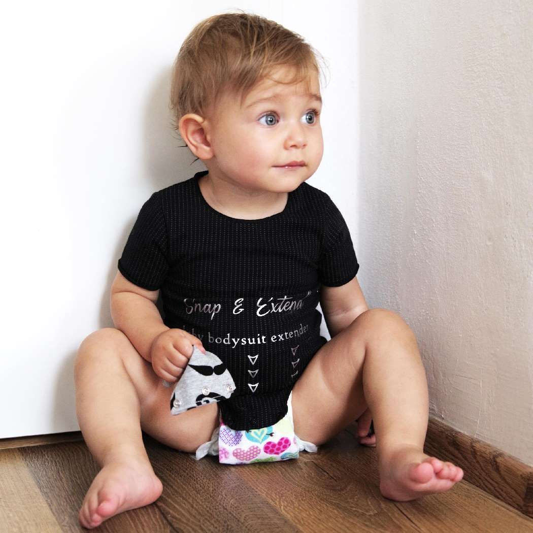 Baby Romper Bodysuit Extender 3 Different Snap Size Set Extension Cloth  Infant