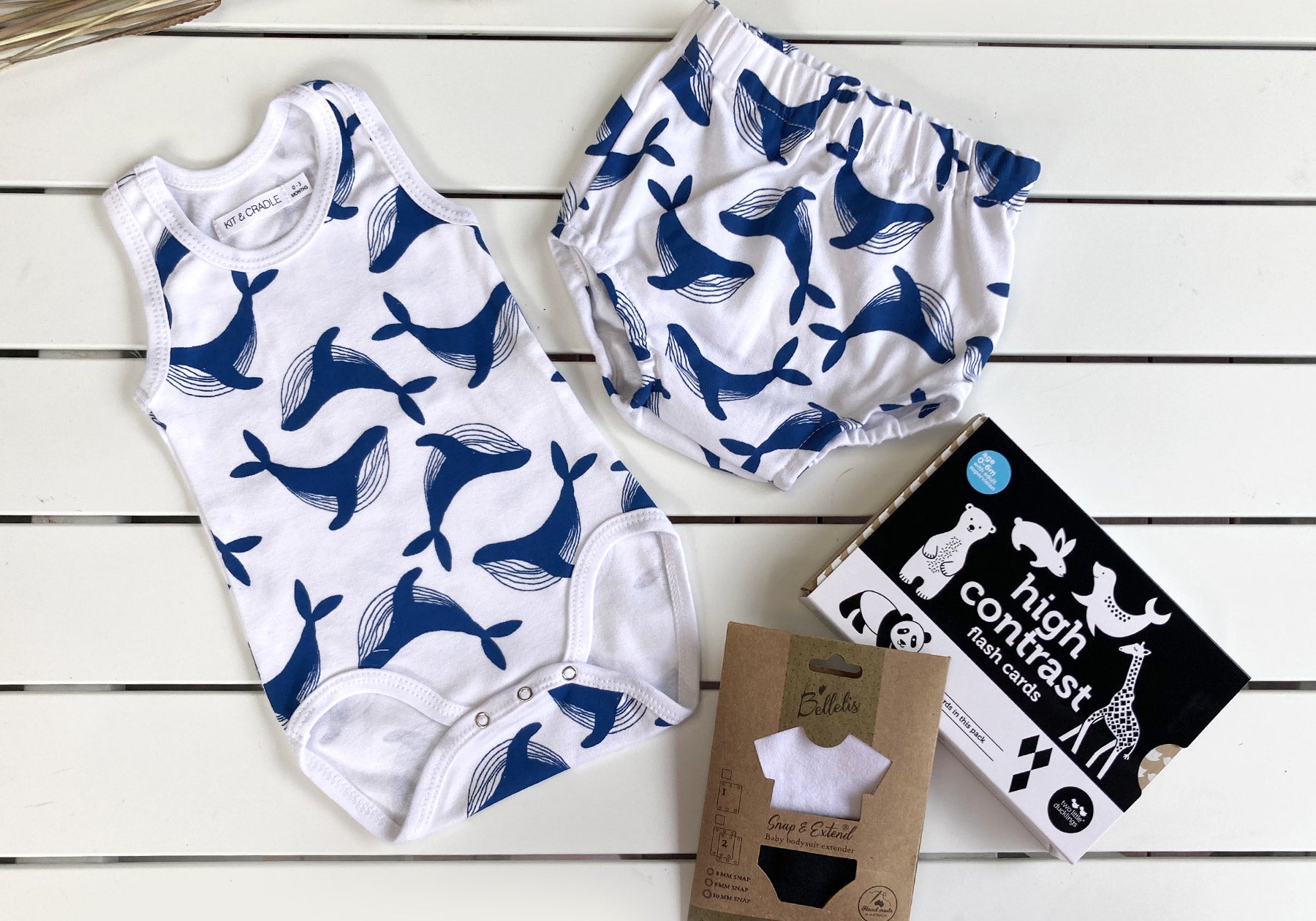 Whale print baby tops