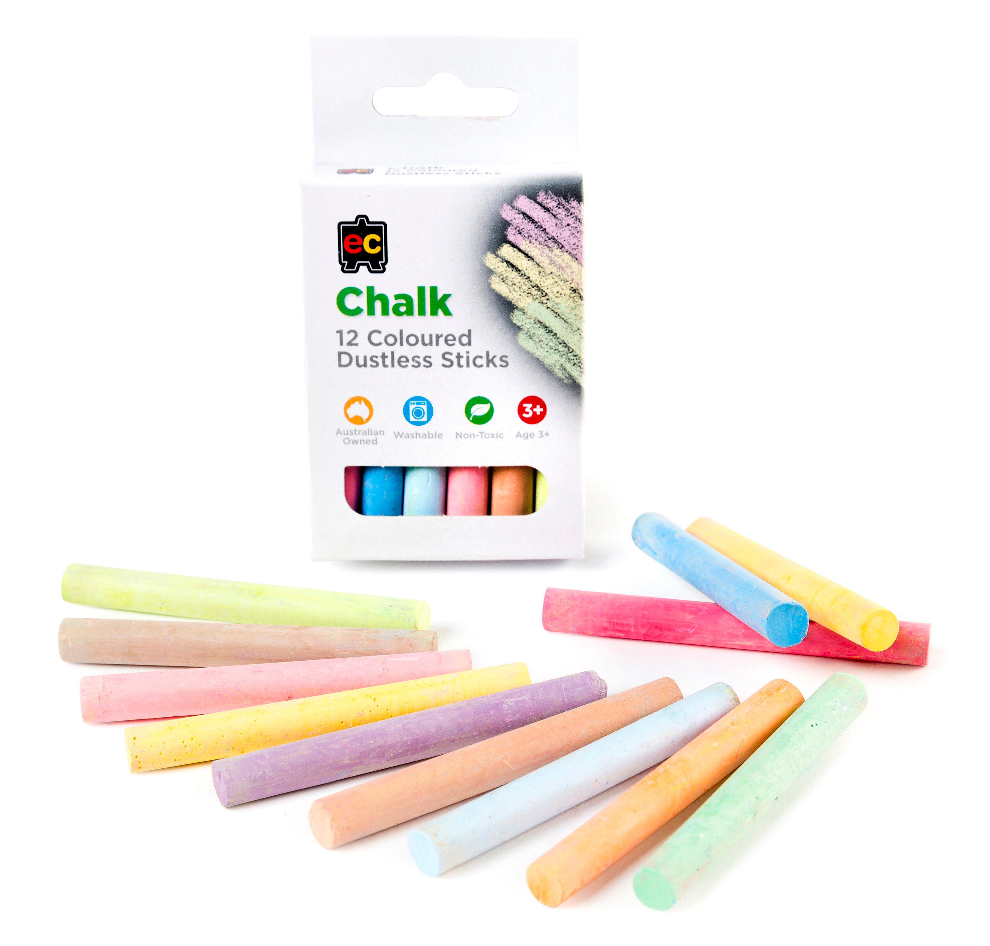 Dustless chalk for kids