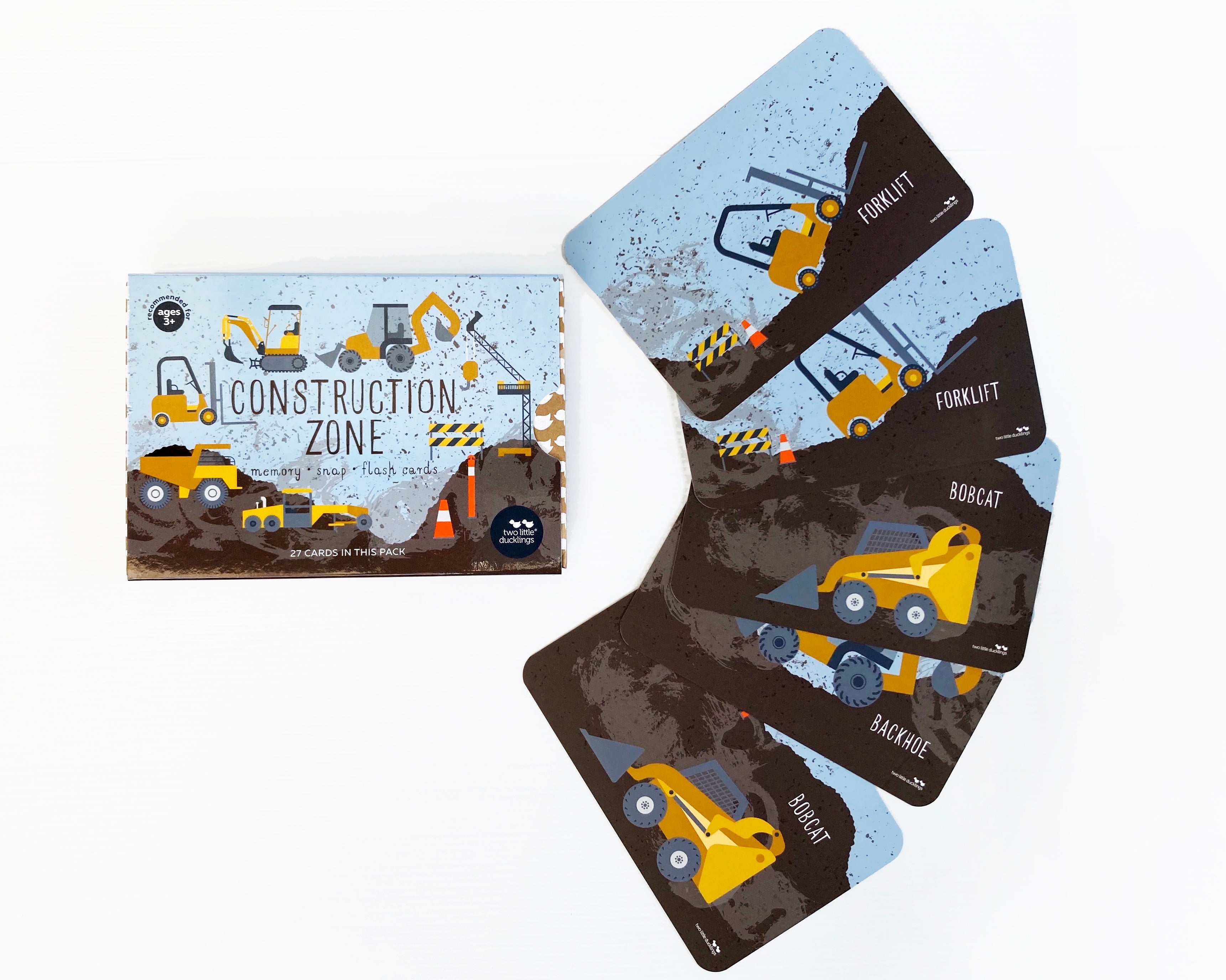 Construction zone flash cards