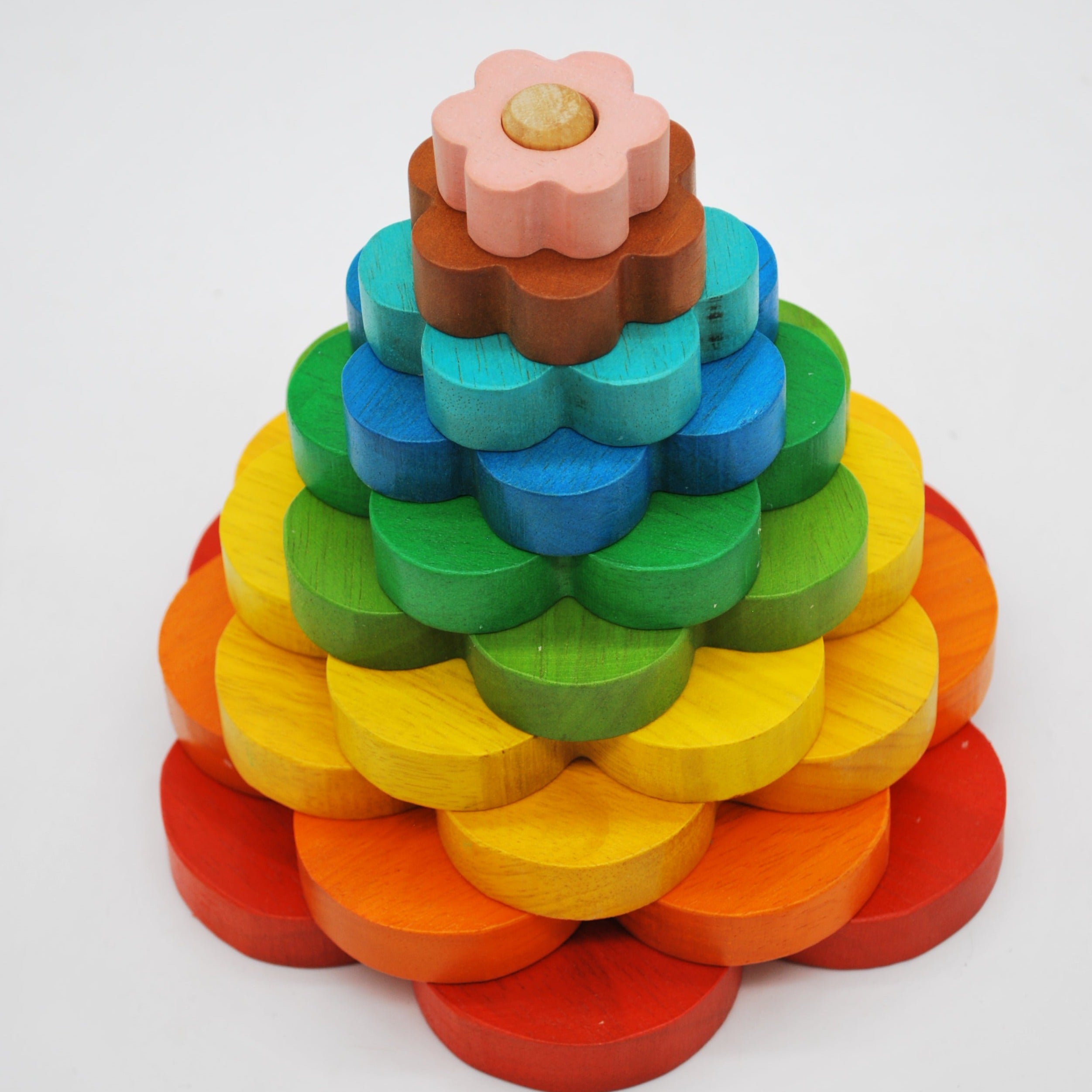 Flower wooden stack toys