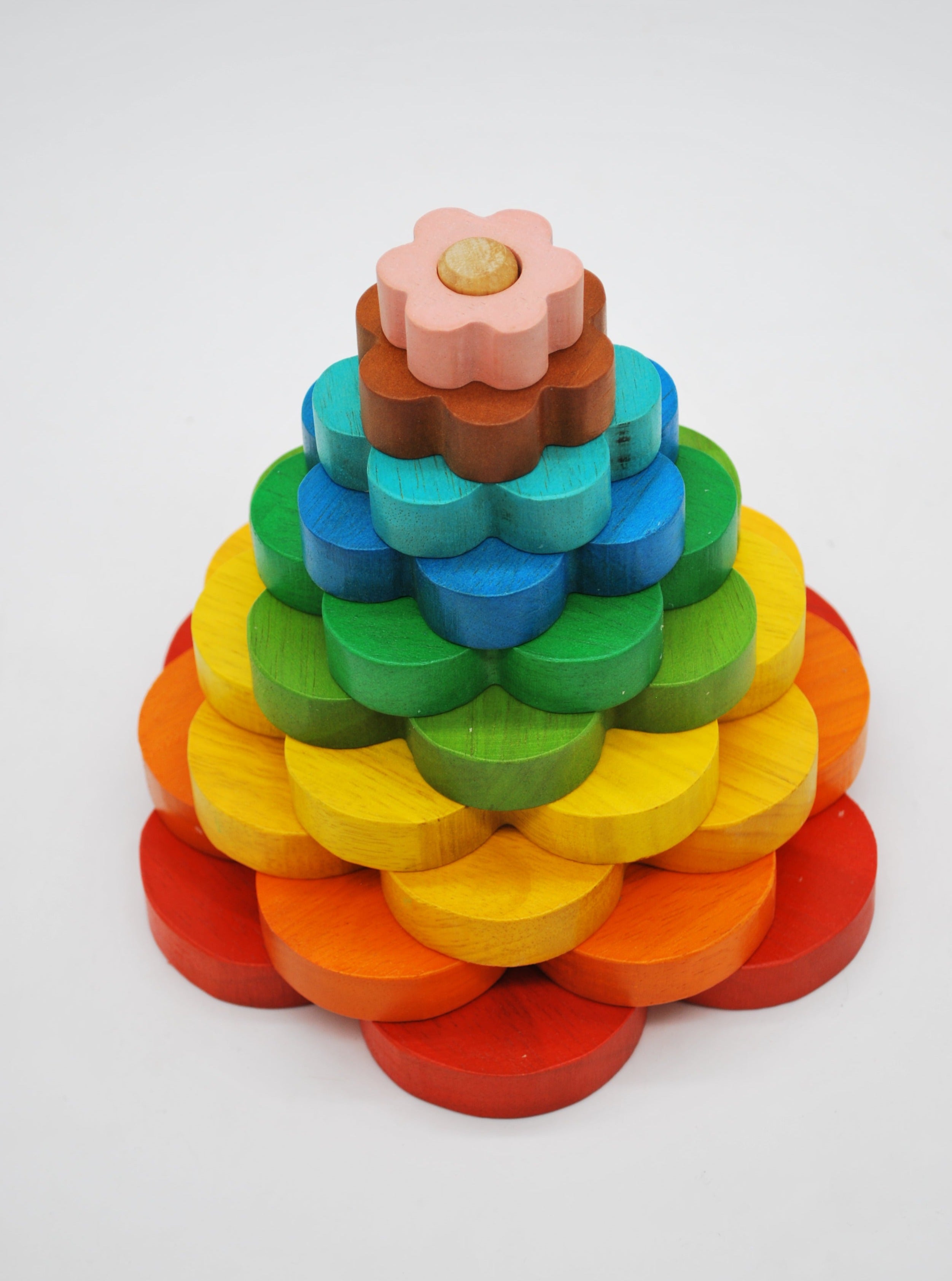 Flower wooden stack toys