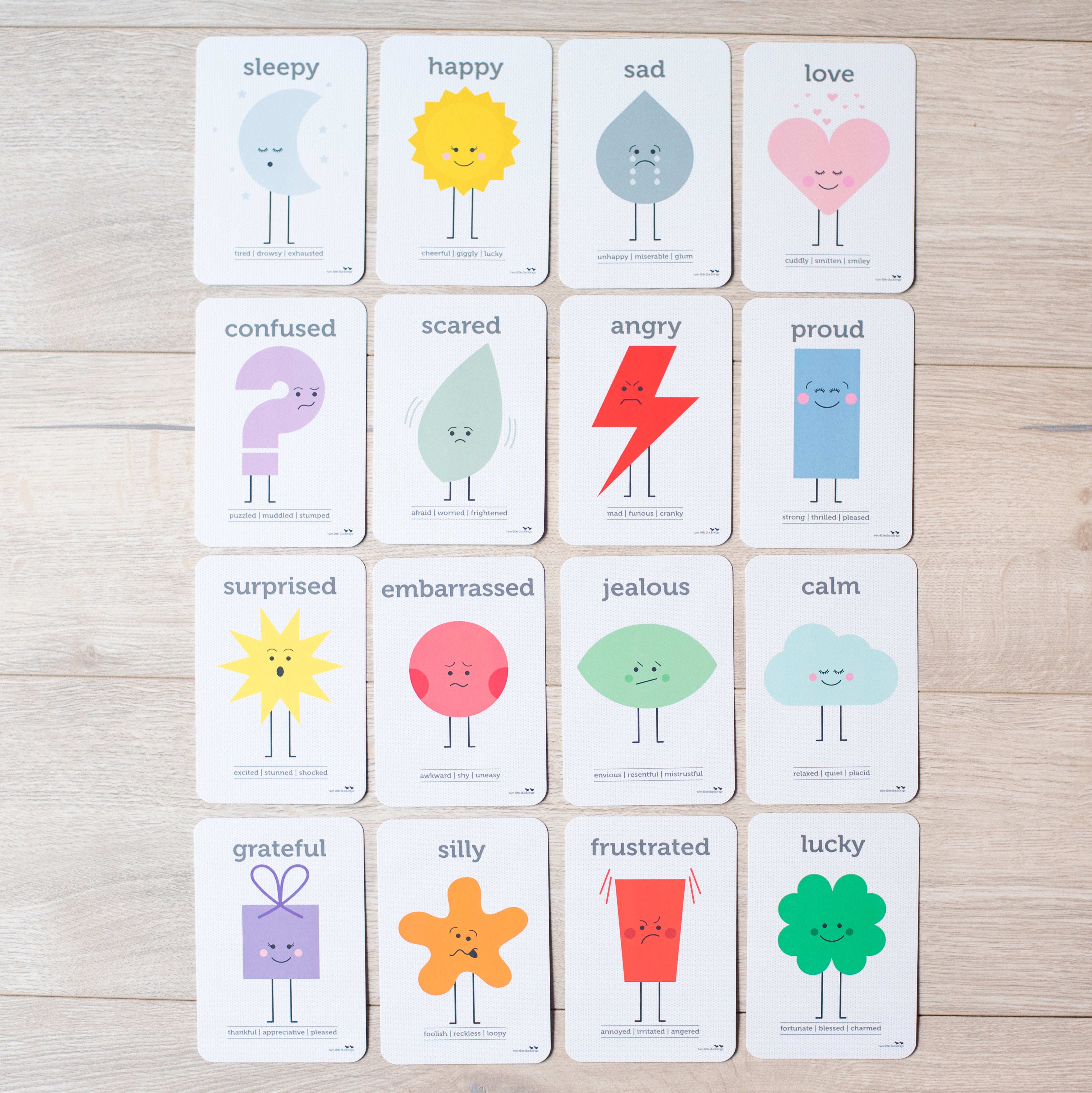 Feelings & Emotions educational flash cards