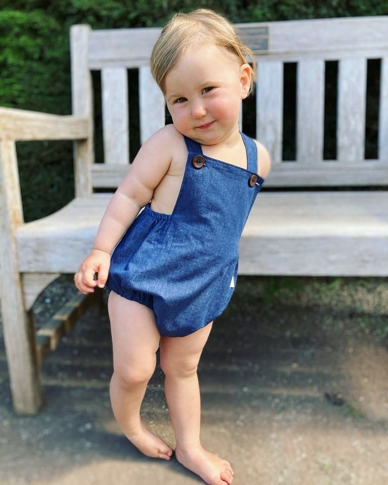 Baby dungarees clearance with feet