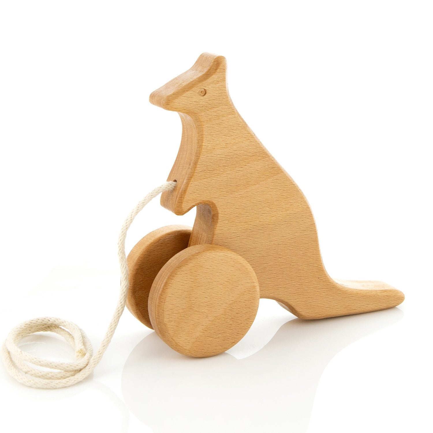 Wooden Kangaroo pulley toy