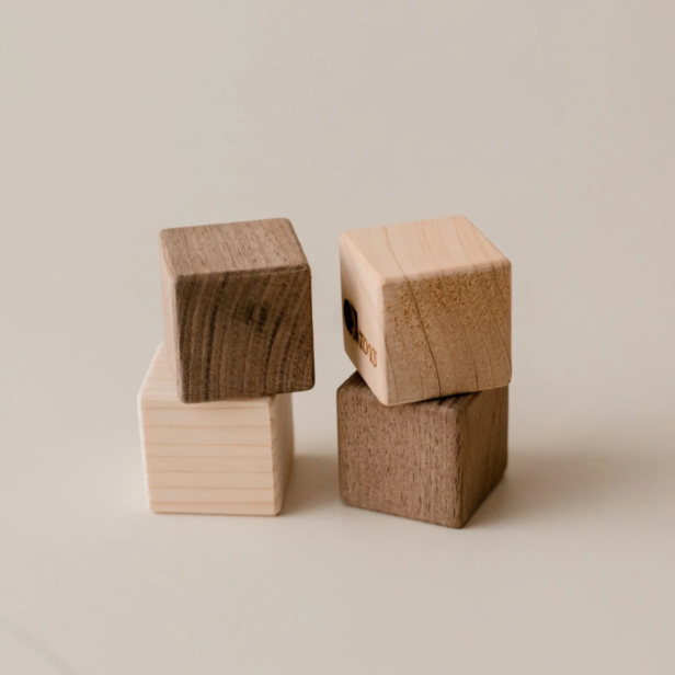 Wooden cubes for play