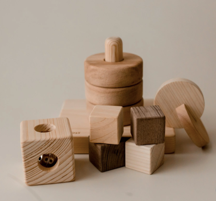 Montessori open play wood toys