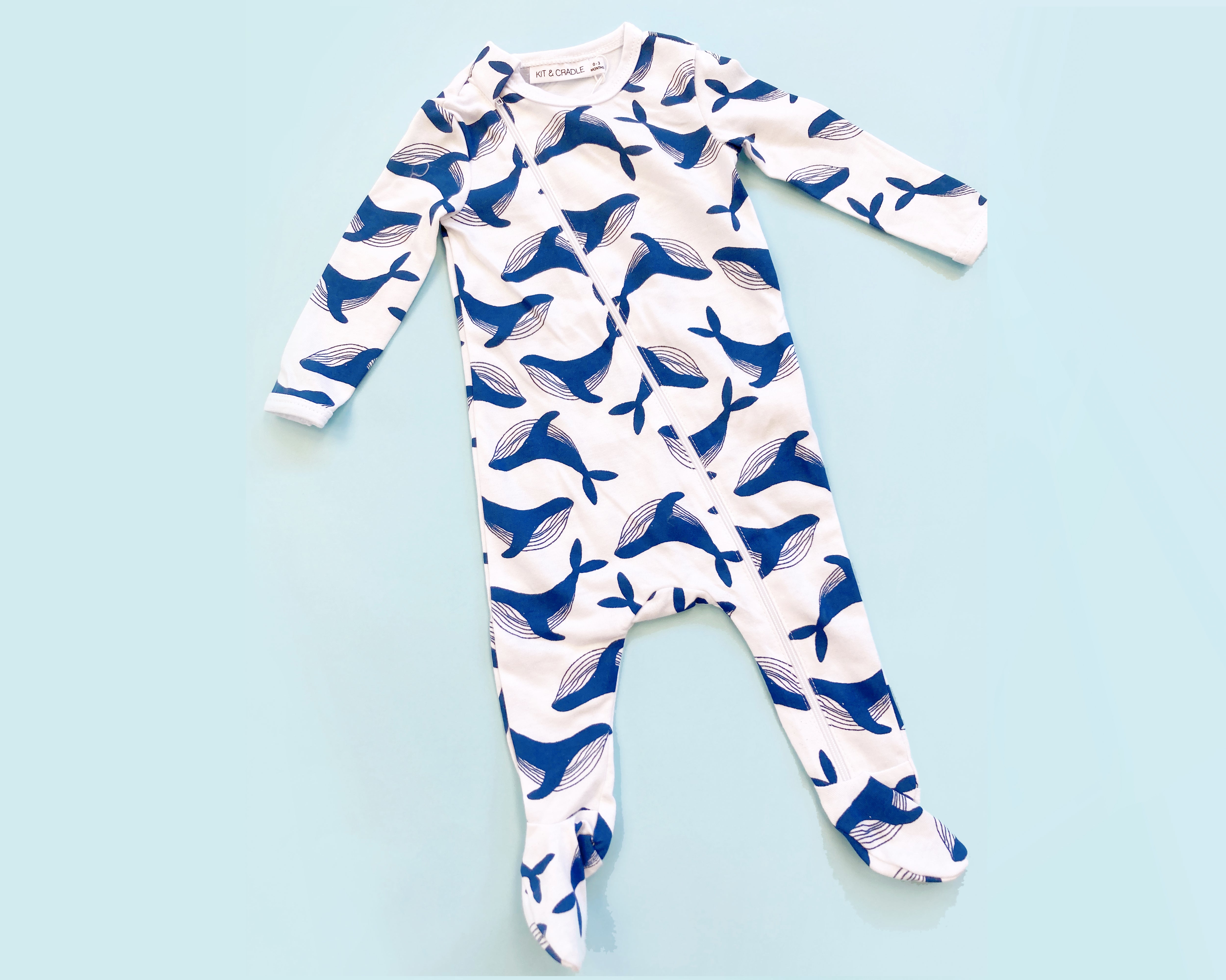 Whale print rompers